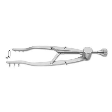 Stevenson Lacrimal Sac Retractor – Curved Teeth