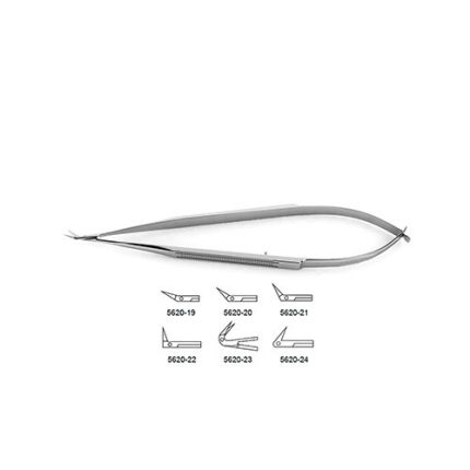 Micro Scissors – Flat Handle – Angled Tips