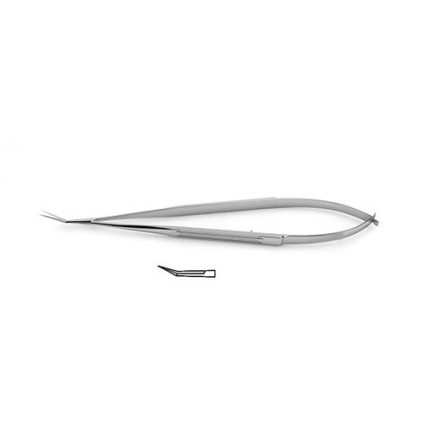 Micro Scissors – Flat Handle – Fine Blades Angled On Flat