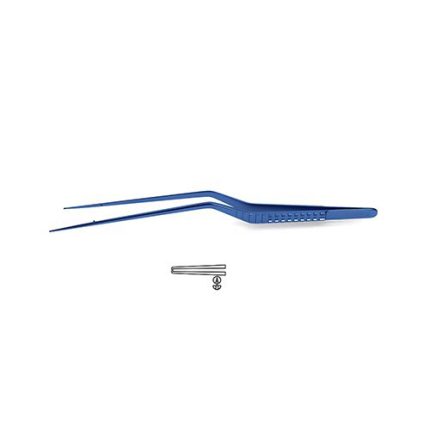 CV Elite – Titanium Bayonet-Style Micro Forceps – 1X2 Fine Teeth