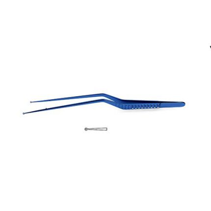 CV Elite – Titanium Bayonet-Style Ring Tip Micro Forceps – Tips Impregnated W/ Fine Tungsten Carbide Dust