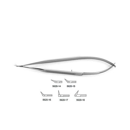 Micro Scissors – Flat Handle – Angled Tips