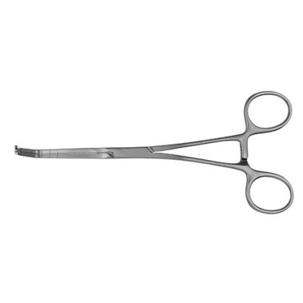 CV Elite – Dennis-Style Anastomosis Clamp – Cooley Jaws, Curved Handles
