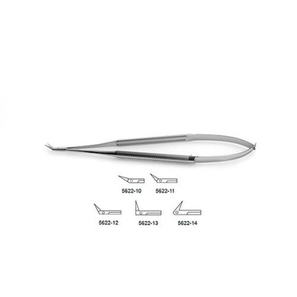 Micro Scissors – Round Handle – Angled Tips